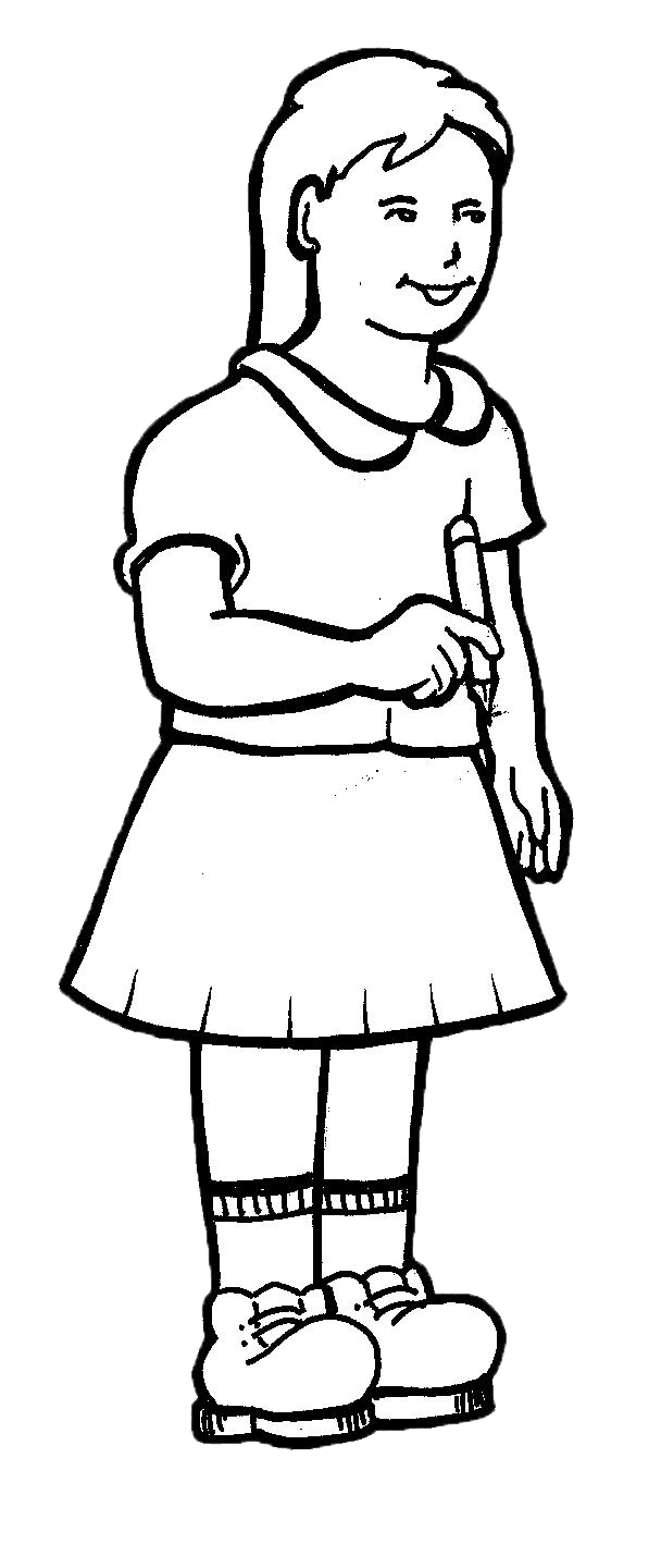 girl holding a pencil